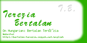 terezia bertalan business card